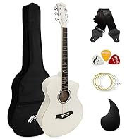 For children and adults, the Tiger Acoustic Cutaway Guitar is the ideal instrument for school and learning the guitar Slim neck makes it comfortable when learning to play 40" Cutaway dreadnought design makes it easy to reach the higher frets Steel St...