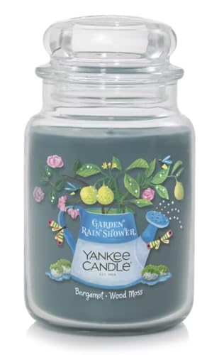 Yankee Candle Into The Garden Collection - Garden Rain Shower (Bergamot * Wood Moss) Large Classic Jar Candle
