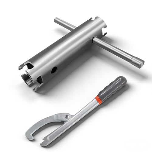 Image of HAUTMEC Sink Drain Wrench Set,Sink Strainer Lock Nut Wrench & Long‑Reach Double Working End Basket Strainer Wrench for Kitchen Sink Basket Strainer,1100701