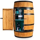 Elegante armario minibar con puerta; estantería de madera vintage de barril de madera, un mueble exclusivo y práctico para clientes privados y comerciales. Una estantería duradera, sólida, estable y estética, que es una decoración única para la habitación