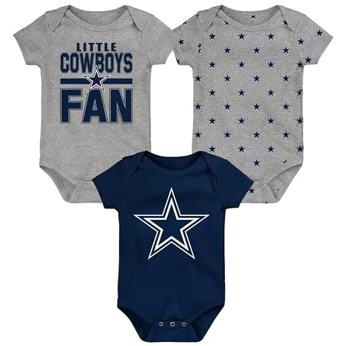 Outerstuff Newborn Dallas Cowboys Little Tike 3-Piece Bodysuit Set