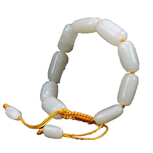 Bracelet en jade blanc Hetian à porter au quotidien pour un style zen et raffiné au bureau