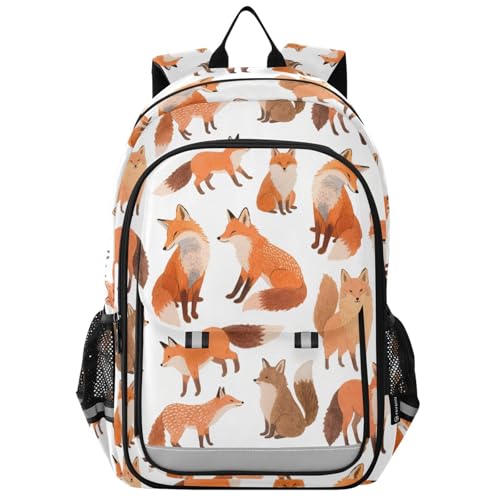 ALAZA Fox Pattern Kids Laptop Backpack 17 inch School Bookbag Back Pack Business Computer Bag Casual Daypack