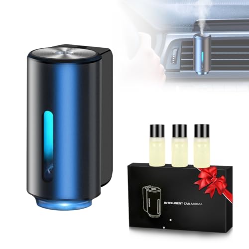 Image of Smart Car Air Freshener, Car Diffuser with 3pcs Essential Oil, Rechargeable 3 Mode Adjustable Air Fresheners, Auto On /Off Intelligent(Cologne)