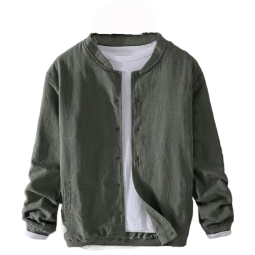 Manteau col mao lin coton ample veste anti-transpiration voyage