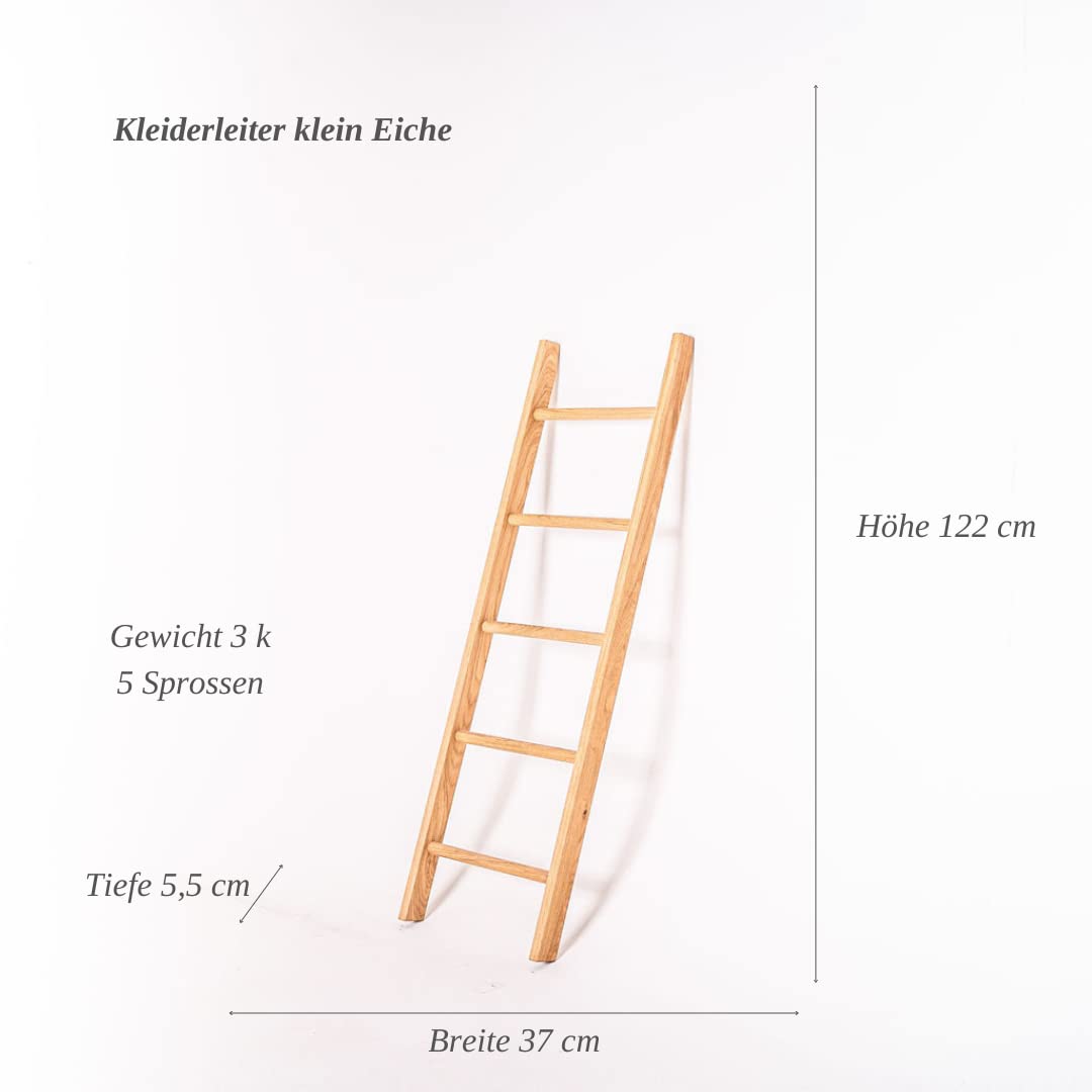 Kleiderleiter Handtuchleiter DINKY Eiche 122 cm, 5 Sprossen