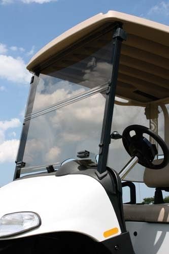 EZGO Marathon 1986-1994 Tinted Fold Down Impact Resistant Windshield for EZGO Marathon Golf Cart - Install & UNINSTALL in Minutes!