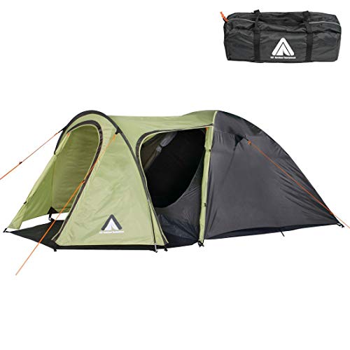 10T Outdoor Equipment Unisex - Tienda de campaña para Adultos Jumbuck Beechnut 4 Personas Tienda cúpula Impermeable Tienda de campaña 5000 mm Tienda de iglú con Vivienda Verde