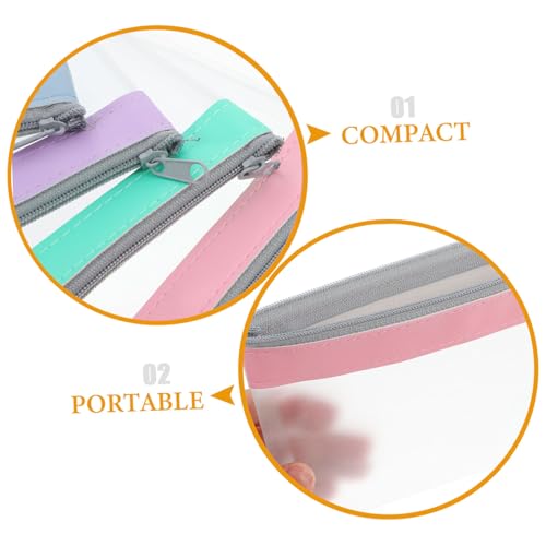 4Pcs Transparent Zipper Money Envelope Wallet for Cash Checks and Envelopes Versatile Budget Pouch for Secure Storage Reusable and Convenient for Everyday Use3