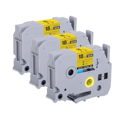 �u���U�[�p �s�[�^�b�` ���~�l�[�g�e�[�v TZe-641 TZe-S641 18mm ���e�[�v ������ ���S�� 3�Z�b�g �݊����x�� �e�[�v�J�[�g���b�W �e�[�v�J�Z�b�g TZe �e�[�v PT-9700PC PT-9800PCN PT-P900W PT-P