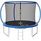 JUMMICO Trampoline d'extérieur Ø 183/228/290/360 cm Ensemble Complet avec Filet de sécurité, Housse de Protection pour Les Bords et Accessoires de Montage, Trampoline de Jardin pour Enfants