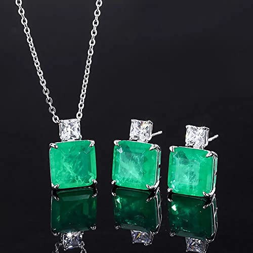 Bijoux mariage émeraude et collier argent sterling pour femme - 4