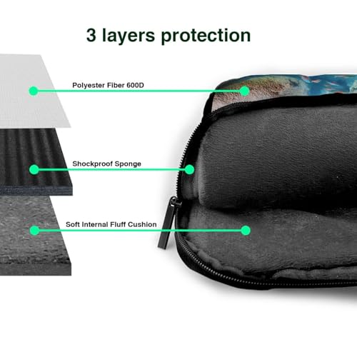 Maletín portátil impermeable 14 pulgadas con asa y correa miniatura 5