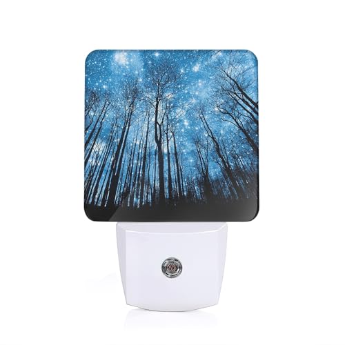 Image of YASHILAIYA Night Sky Night Light,Starry Night Sky Trees Night Lights Plug into Wall with Dusk to Dawn Light Sensors Nightlights for Bedroom Bathroom Hallway Kitchen Gifts Ideal for Girls Women