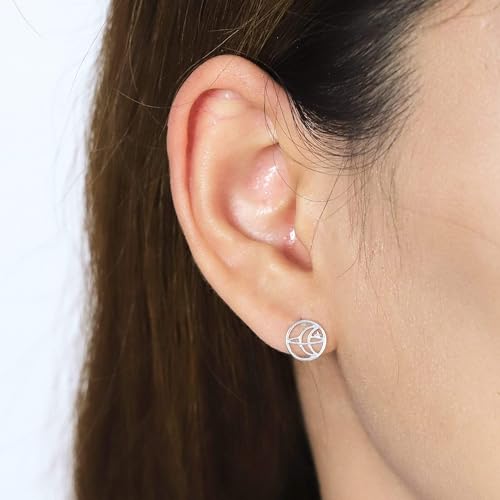 Boma Jewelry Sterling Silver Orbit Moon & Star Celestial Stud Earrings2