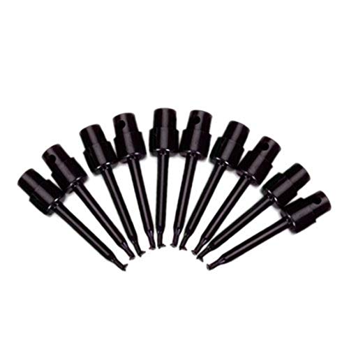 Preisvergleich Produktbild Gaetooely 10 x -Klemmpruefspitze Schwarz