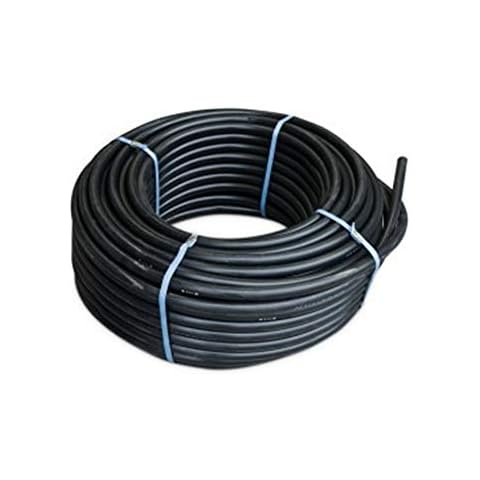Landwirtschaftliche PE-Rohr 25 mm Betriebsdruck max. 6 bar. 100 m Rolle. Schwarz. Landwirtschaftliche Rohr, niedrige Dichte verwendet für Anlagen der Bewässerung und Tropfen Cover