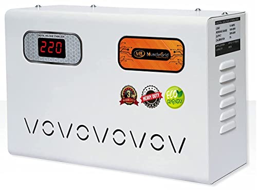 Image of MuscleGrid 4KVA (115V-280V) Heavy Duty Electricity Bill Reducer Mainline Voltage Stabilizer and Guard for 1.5 TON Split and Window AC