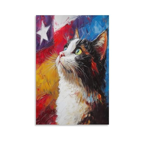Impression sur toile American Shorthair tableau déco chambre 50x75