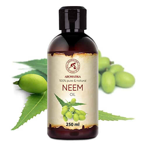 Aromatika Neem Oil 250Ml - Cold-Pressed 100% Virgin Neem Oil - Body Care Neem Oil - Hair Niem Oil - Neem Oil For Skin - Neem Oil For Gardens #TOP1