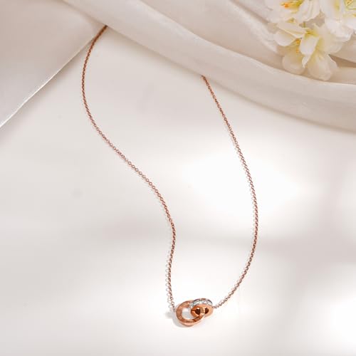 Image of Rubans Demi Fine Stainless Steel AD Pendant Necklace Gift for Women & Girls