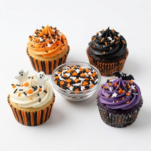 Image of Manvscakes Spooky Halloween Sprinkle Blend with Bats, Pumpkins & Ghosts