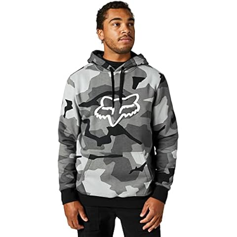 Fox Racing Men's Legacy Foxhead Pullover Fleece Hooded Sweatshirt, Black Camo, M Cover