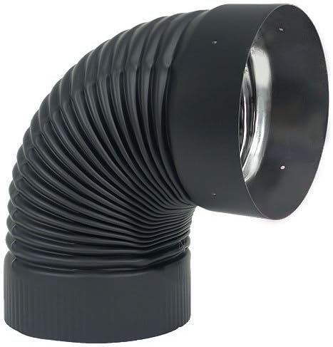 Heat-Fab 2814B 8" 90 Degree Elbow, Black