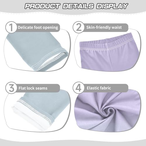 DOMIKING Purple Grey Gradient Girl's Leggings Pants Kids' Yoga Pants Stretchy Active Legging 4 Years3