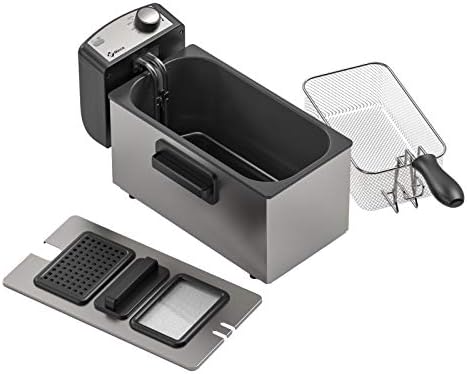 Electric Deep Fryer 3 Liter, Cool-Touch Oil Fryer with Stainless Steel Basket, 1500W Deep Fryer with Adjustable Temperature Knobs M Minca
