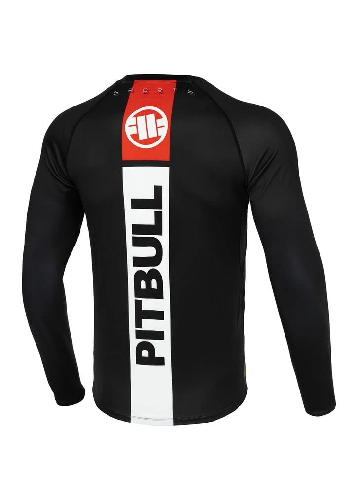 Męska koszulka z długim rękawem Rashguard Pit Bull West Coast Hilltop Sports, czarny, XL