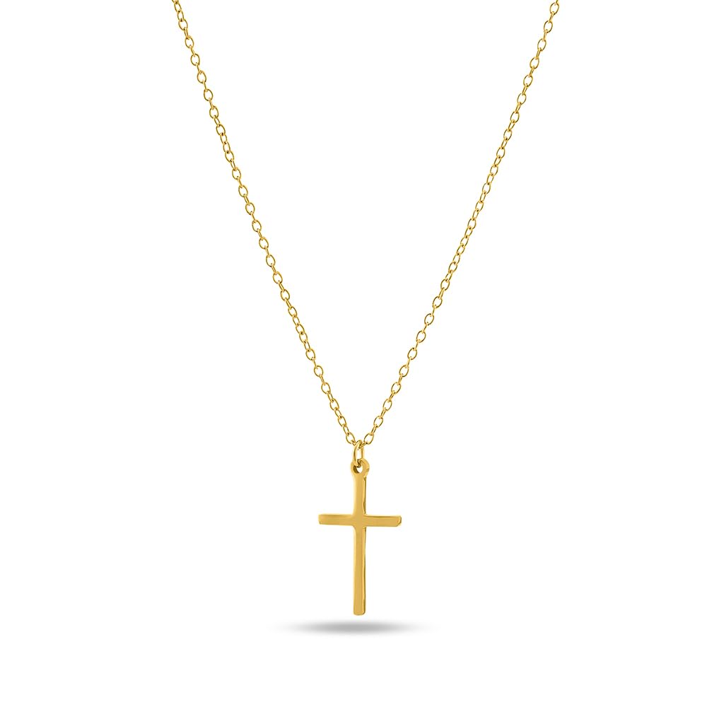 18k Gold Plated Golden Cross Necklace for Women - Gift for Girls & Women | Waterproof & Anti-Tarnish Necklace