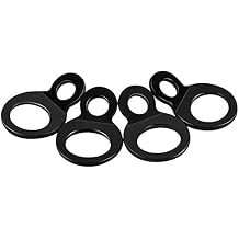 4-Pack Dirt Bike Tie Down Strap Rings, Motorcycle Handlebar Soft Loop Anchors for Truck Pickup Trailer Transport, Fits Coated Hooks