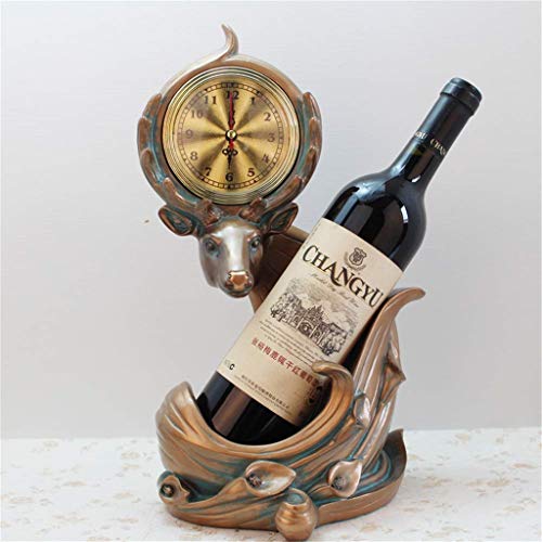 Portabottiglie Artigianale in Resina di Alce per Decorazioni per La Casa, Portabottiglie per Vino da Esposizione per Bar Ristorante