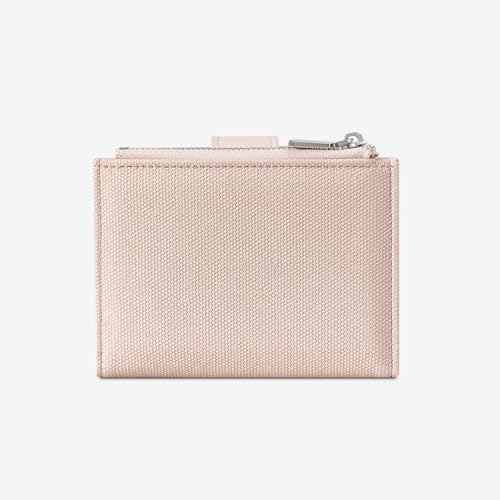 Women Small Slim Compact Leather Bifold Wallets (Black)4