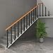34/36/38/40/42in Side Mount Stair Railing Posts, Indoor Outdoor 270°Adjustable Metal Baluster Post, Staircase Balusters with Screws Kit for Deck, Balcony and Porch