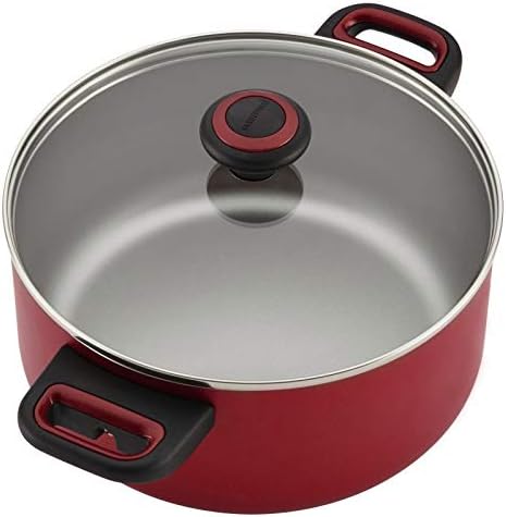 Pemberly Row Nonstick 17 Piece Cookware Set in Red