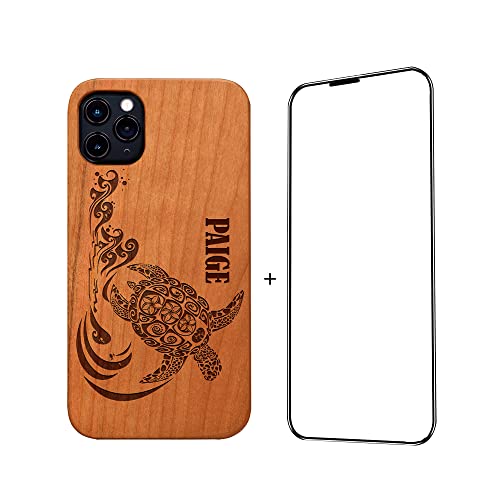Custom Engraved Design Wood Phone Case with FREE Screen Protector