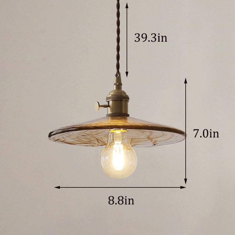 Lámpara de cristal redonda transparente con casquillo retro E27 de alta transmisión 6