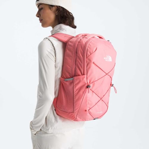 Image of The North Face Women's Jester Everyday Laptop Backpack - Commuter Travel Bag, Laptop Sleeve, Water-Repellent, Coral Crush Light Heather /Coral Crush, One Size