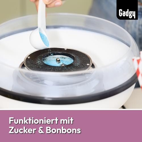 Gadgy Zuckerwattemaschine für zuhause - Zuckerwatte Maschine für Zucker oder Bonbons - Cotton Candy Machine - Zuckerwatte für Kinderfest, Geburtstag und Party - Rosa – Bild 6