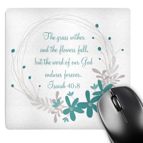 3drose TNMGraphics聖書 ? Isaiah 40 Scripture the Grass Withers and the Flowers Fall ? マウスパッド(MP 280627 _ 1 )