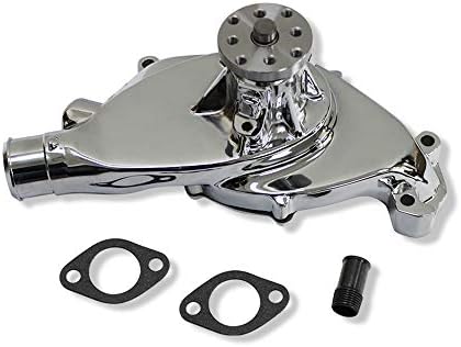 DEMOTOR PERFORMANCE Short Water Pump Chrome Aluminum High Volume for 55-68 Big Block Chevy 396 427 454
