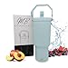 Edelstahl Trinkflasche  günstig Kaufen-MB Essentials Thermobecher mit Strohhalm [24h Eiskalt], 900ml Trinkflasche Edelstahl, Wasserflasche Sport, Thermosflasche mit einklappbaren Strohhalm und Griff, Auslaufsicher (Mint)
