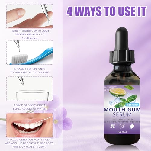 3 Flaschen Zahnfleischrückgang,Teeth Repair Gel,Effektive Tropfen zur Reparatur von zurück tretenden Zahnfleischen,Fleckenentfernung,Zahnfleischschutz und Mundpflege