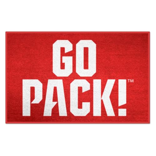 FANMATS 33410 NCAA - NC State Starter Mat Accent Rug - 19in. x 30in. Slogan Design| Sports Fan Home Decor Rug and Tailgating Mat