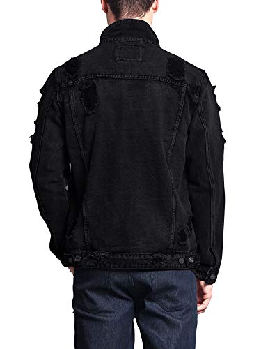 Image of VICTORIOUS Men's Distressed Denim Jacket