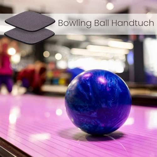 2 Stücke Bowling Tücher 20 x 25 cm, Bowling Ball Mikrofaser , Bowling Ball Cleaner Towel, Bowling Handtuch, Bowling Shammy