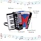 QUARKZMAN Accordion, 17 Tasten 8 Bassknopf Akkordeon Spielzeug Mini Musikinstrument Leichtgewicht für Erwachsene Anfänger Bildung, Schwarz
