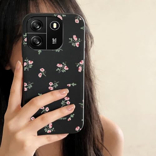 Compatible con Black View Wave 6C/Oscal Flat 1C Funda TPU y Silicona con Pequeñas Flores Aromáticas